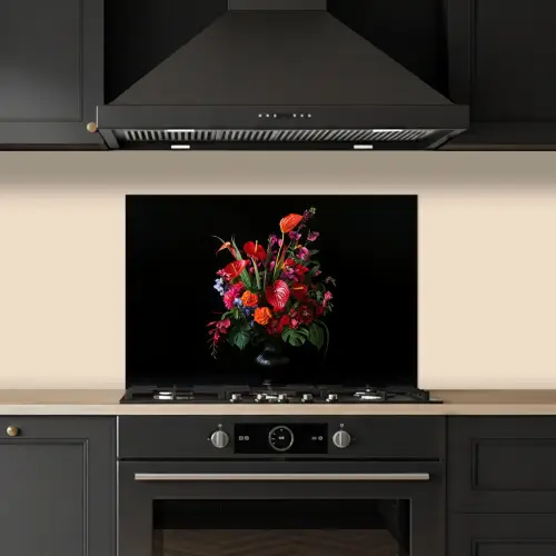 Bloemen - Boeket - Sierlijk keuken achterwand spatscherm klein -sfeer1