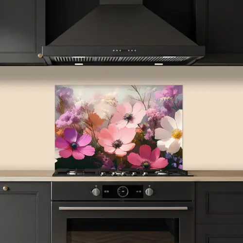 Bloemen - Kleurrijk - Bloei keuken achterwand spatscherm klein -sfeer1