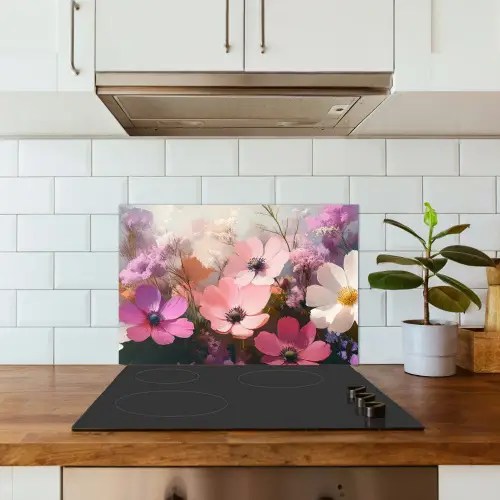Bloemen - Kleurrijk - Bloei keuken achterwand spatscherm klein -sfeer2