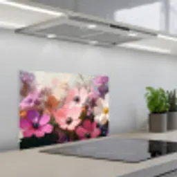 Bloemen - Kleurrijk - Bloei keuken achterwand spatscherm klein -3d_schuin