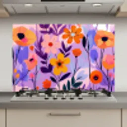 Bloemen - Kleurrijk - Bladeren keuken achterwand spatscherm klein -3d_website