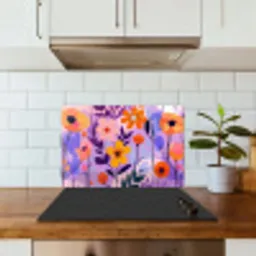 Bloemen - Kleurrijk - Bladeren keuken achterwand spatscherm klein -sfeer2