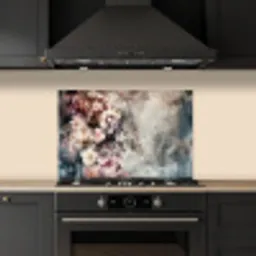 Bloemen - Beton - Grijs - Flora keuken achterwand spatscherm klein -sfeer1