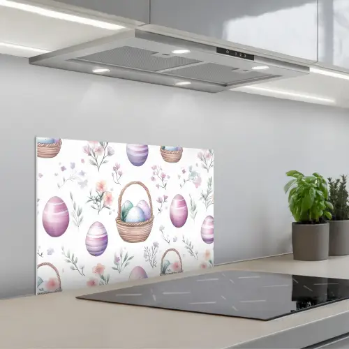 Bloemen - Paaseieren - Patroon keuken achterwand spatscherm klein -3d_schuin