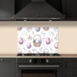 Bloemen - Paaseieren - Patroon keuken achterwand spatscherm klein -sfeer1