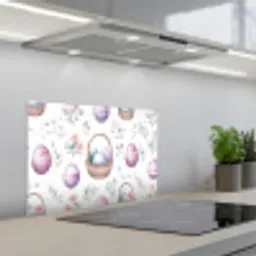 Bloemen - Paaseieren - Patroon keuken achterwand spatscherm klein -3d_schuin