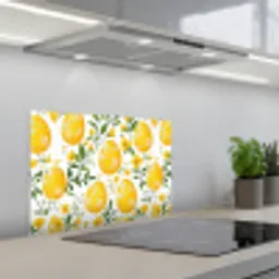 Bloemen - Paaseieren - Geel keuken achterwand spatscherm klein -3d_schuin