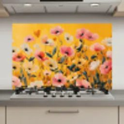 Bloemen - Veld - Geel keuken achterwand spatscherm klein -3d_website