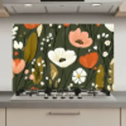 Bloemen - Illustratie - Groen keuken achterwand spatscherm klein -3d_website