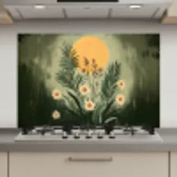 Bloemen - Bladeren - Zon - Groen keuken achterwand spatscherm klein -3d_website