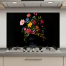 Bloemen - Vrolijk - Vaas keuken achterwand spatscherm klein -3d_website
