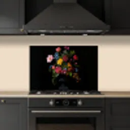 Bloemen - Vrolijk - Vaas keuken achterwand spatscherm klein -sfeer1