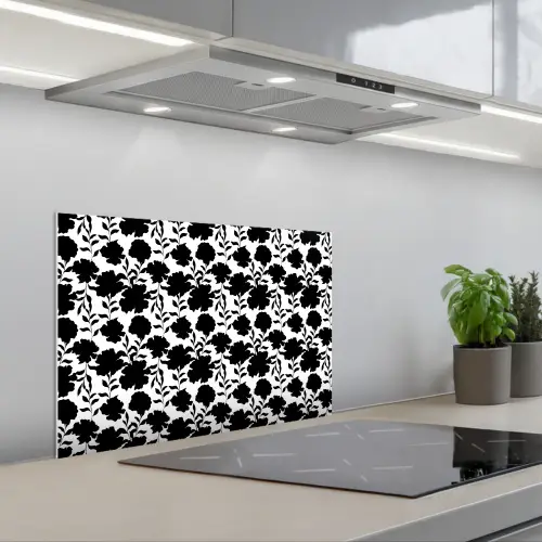 Bloemen - Patroon - Decoratief keuken achterwand spatscherm klein 900 -3d_schuin