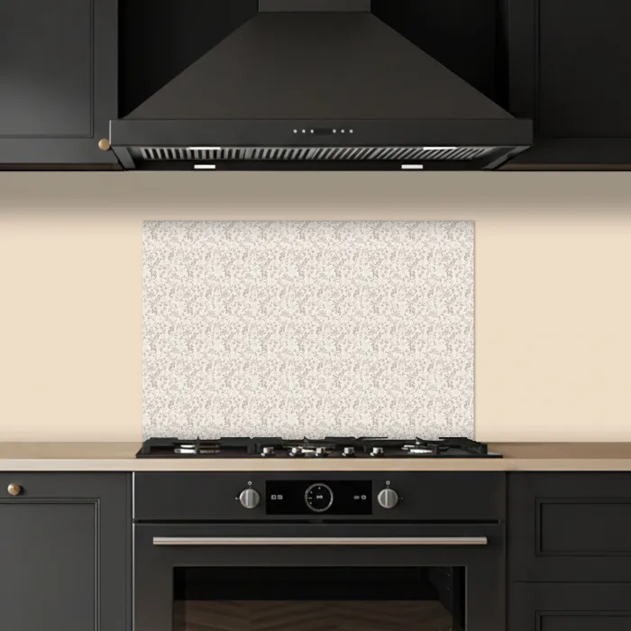 Bloemen - Patroon - Taupe keuken achterwand spatscherm klein 900 -sfeer1