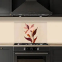 Bloemen - Blaadjes - Minimalistisch - Roze keuken achterwand spatscherm klein -sfeer1