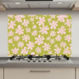Bloemen - Roze - Getekend - Patroon keuken achterwand spatscherm klein -3d_website