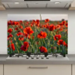 Bloemen - Klaprozen - Natuur - Rood keuken achterwand spatscherm klein -3d_website