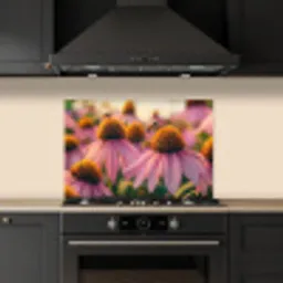 Bloemen - Paars - Bijen keuken achterwand spatscherm klein -sfeer1