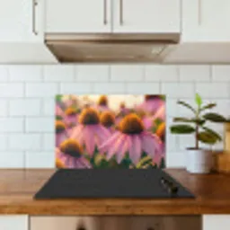 Bloemen - Paars - Bijen keuken achterwand spatscherm klein -sfeer2