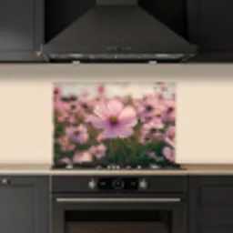 Bloemen - Paars - Wazig keuken achterwand spatscherm klein -sfeer1