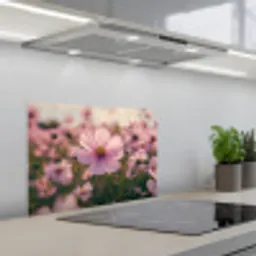 Bloemen - Paars - Wazig keuken achterwand spatscherm klein -3d_schuin