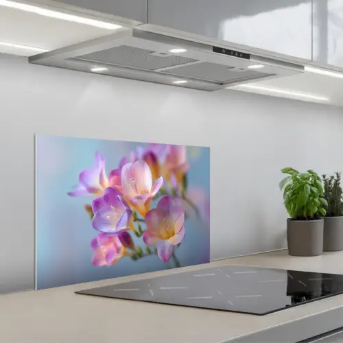 Bloemen - Paars - Overloop - Meeldraden keuken achterwand spatscherm klein -3d_schuin