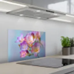 Bloemen - Paars - Overloop - Meeldraden keuken achterwand spatscherm klein -3d_schuin