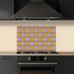 Bloemen - Retro - Patroon - Kleurrijk keuken achterwand spatscherm klein 900 -sfeer1