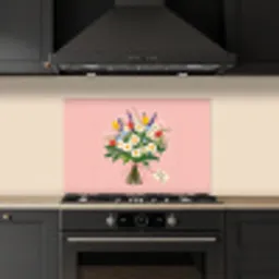 Bloemen - Lint - Kaartje keuken achterwand spatscherm klein -sfeer1