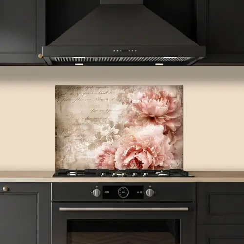 Bloemen - Rozen - Boek - Kunst keuken achterwand spatscherm klein -sfeer1