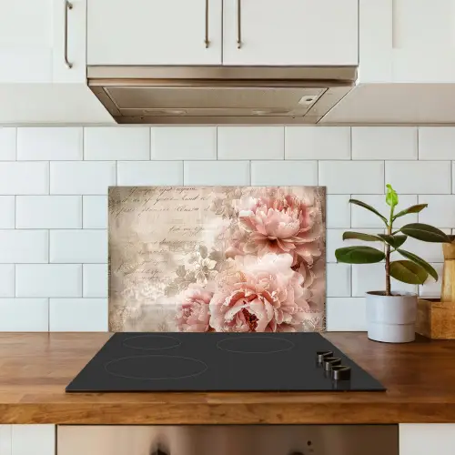 Bloemen - Rozen - Boek - Kunst keuken achterwand spatscherm klein -sfeer2