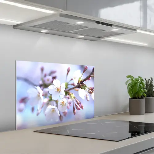 Bloemen - Sakura - Tak - Bloesem takken keuken achterwand spatscherm klein -3d_schuin