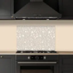 Bloemen - Steel - Blaadjes keuken achterwand spatscherm klein 900 -sfeer1