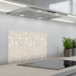 Bloemen - Steel - Blaadjes keuken achterwand spatscherm klein 900 -3d_schuin