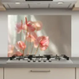 Bloemen - Stelen - Roze - Schaduw keuken achterwand spatscherm klein -3d_website