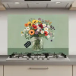 Bloemen - Vaas - Kaartje keuken achterwand spatscherm klein -3d_website