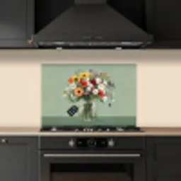 Bloemen - Vaas - Kaartje keuken achterwand spatscherm klein -sfeer1