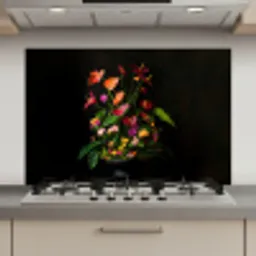 Bloemen - Vaas - Kleurrijk keuken achterwand spatscherm klein -3d_website