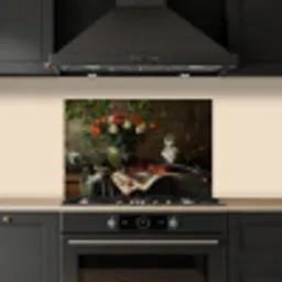 Bloemen - Viool - Stilleven keuken achterwand spatscherm klein -sfeer1