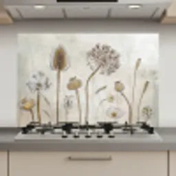 Bloemen - Waterverf - Stilleven - Bruin - Vintage keuken achterwand spatscherm klein -3d_website