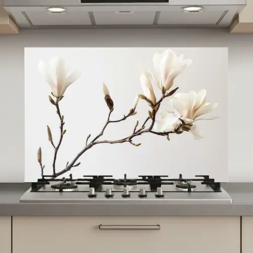 Bloemen - Wit - Natuur - Magnolia keuken achterwand spatscherm klein -3d_website