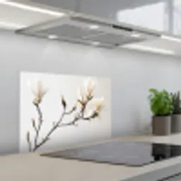 Bloemen - Wit - Natuur - Magnolia keuken achterwand spatscherm klein -3d_schuin