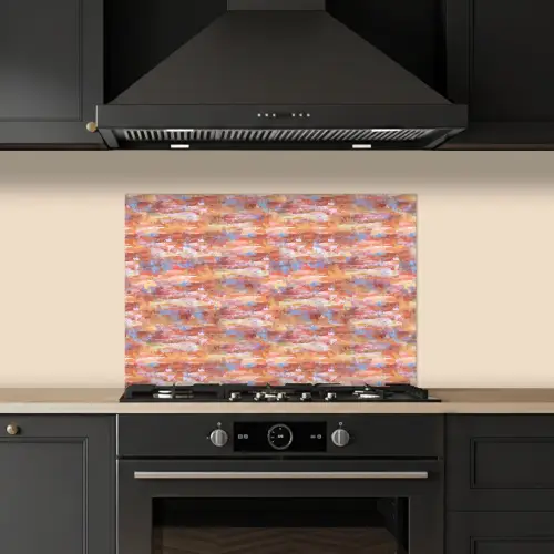 Vloeiend - Olie - Verf - Kleur keuken achterwand spatscherm klein 900 -sfeer1
