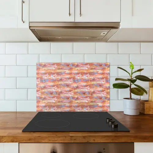 Vloeiend - Olie - Verf - Kleur keuken achterwand spatscherm klein 900 -sfeer2