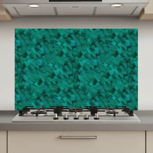 Vloeiend - Olie - Verf - Groen keuken achterwand spatscherm klein 900 -3d_website