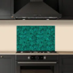 Vloeiend - Olie - Verf - Groen keuken achterwand spatscherm klein 900 -sfeer1
