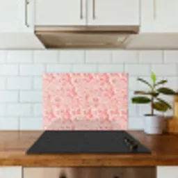 Vloeiend - Olieverf - Roze keuken achterwand spatscherm klein 900 -sfeer2