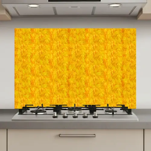 Vloeiend - Olie - Verf - Geel keuken achterwand spatscherm klein 900 -3d_website