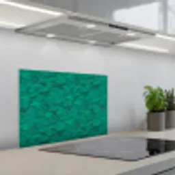 Vloeiend - Olie - Texturen - Groen keuken achterwand spatscherm klein 900 -3d_schuin