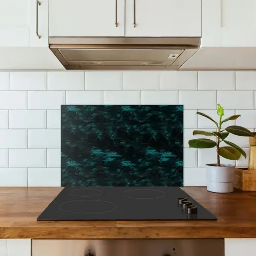 Vloeiend - Verf - Donker keuken achterwand spatscherm klein 900 -sfeer2